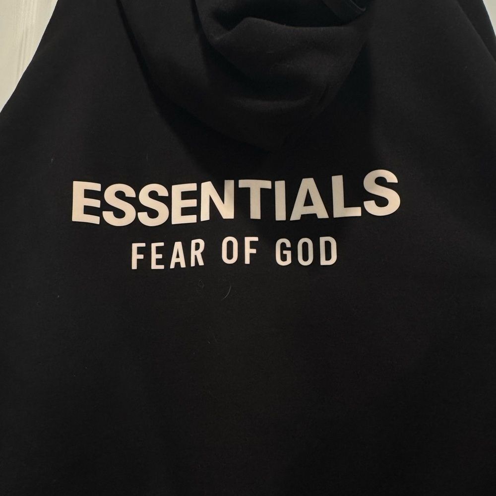 Essentials Fear of God Hoodie Black XL Oversized Pullover Streetwear